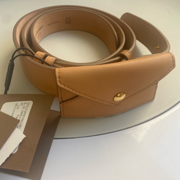 Authentic Smooth leather envelope belt